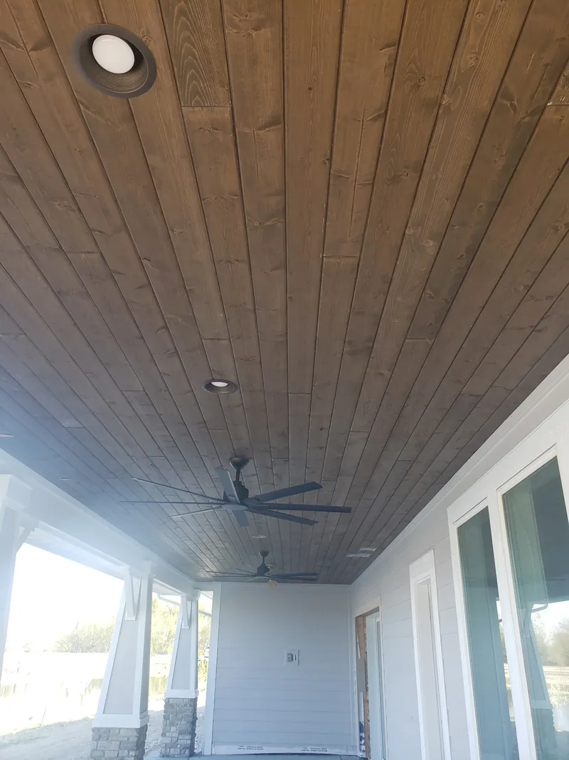 HBSI stained wood soffit detail